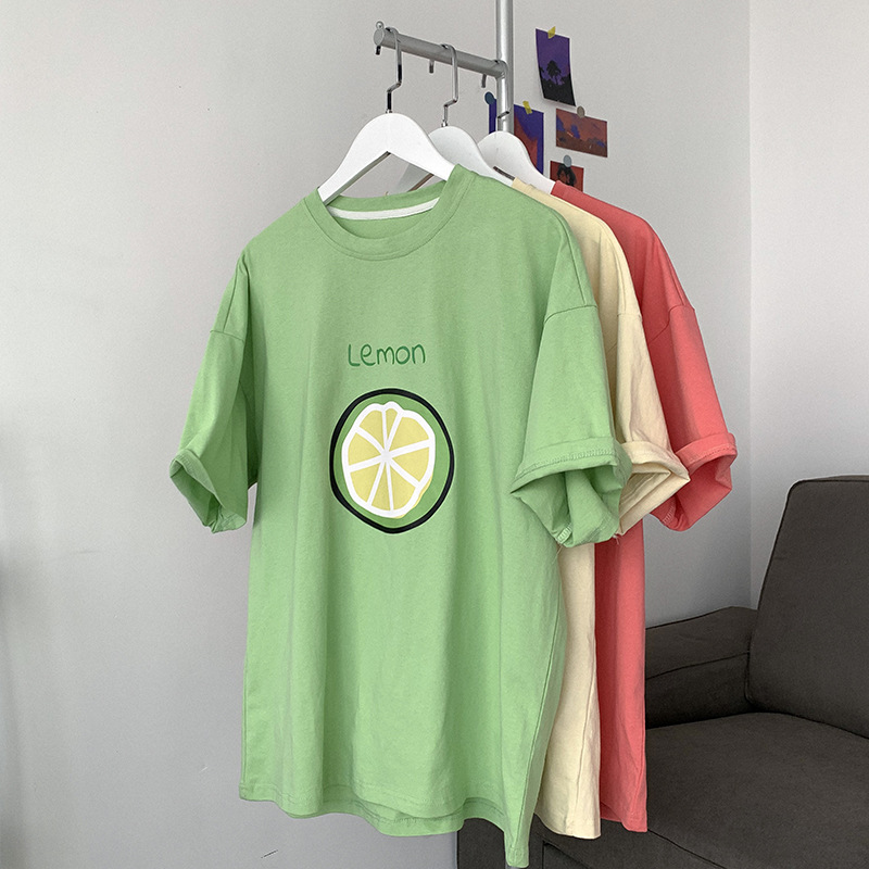 [HCM]Áo Thun Unisex Nam Nữ Form Rộng Tay Lỡ Thời Trang Hàn Quốc TRÁI CÂY NHIỆT ĐỚI Độc Đẹp Vải Dày Mịn Thoáng Mát Thiết Kế Thời Trang Kiểu Dáng Năng Động Trẻ Trung