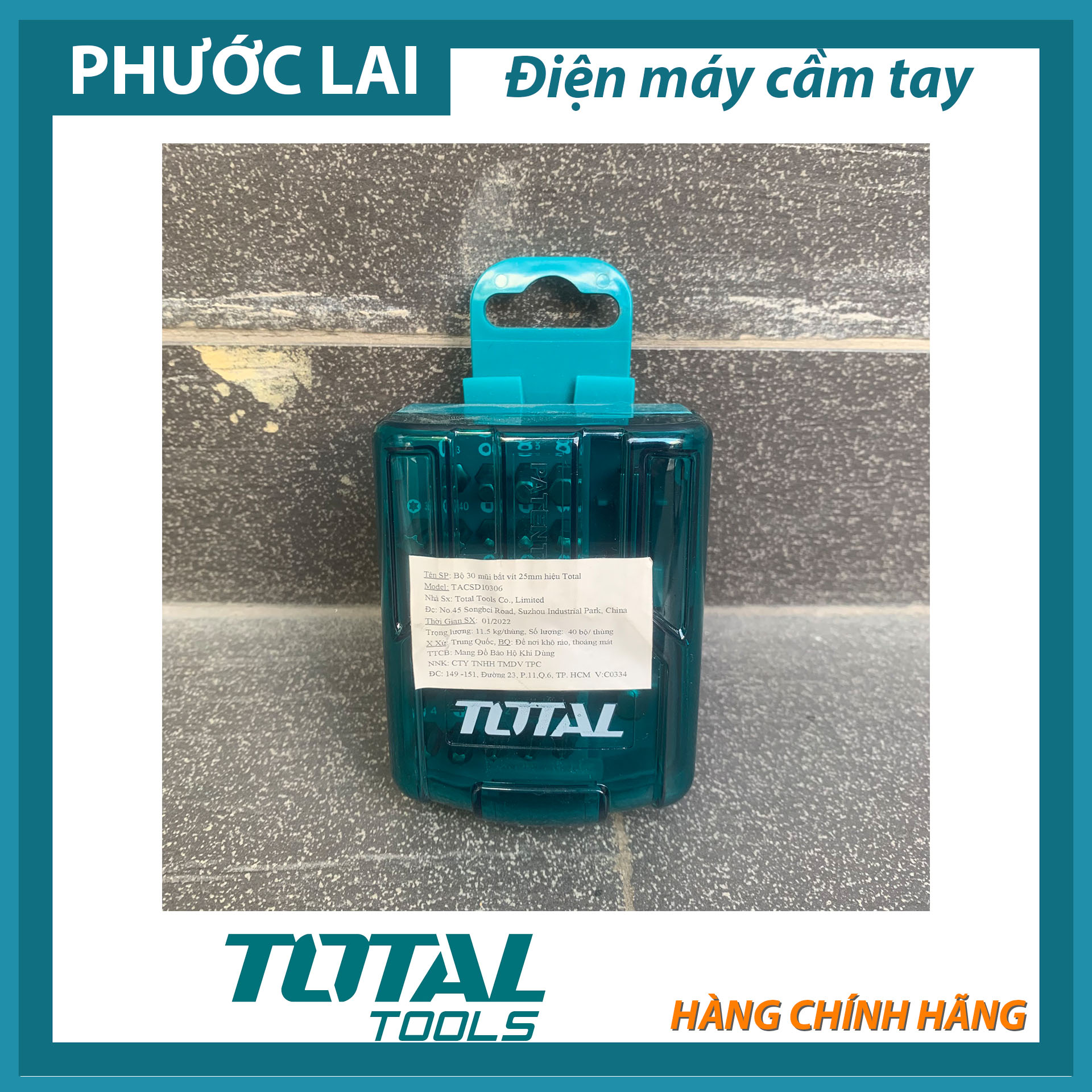 Bộ 30 mũi bắt vít 25mm (Chính Hãng) TOTAL TACSD10306