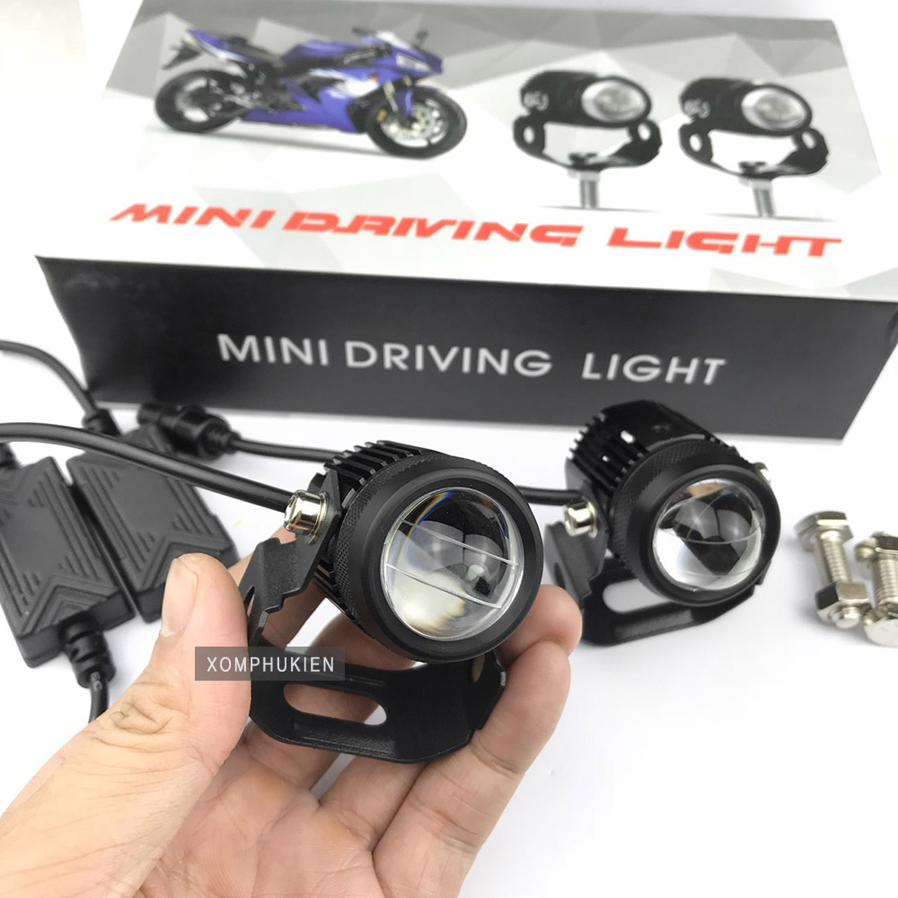 Bộ 2 Đèn Trợ Sáng Bi Cầu Mini 2 Chế Độ [ Tặng Công Tắc Cos Pha ]