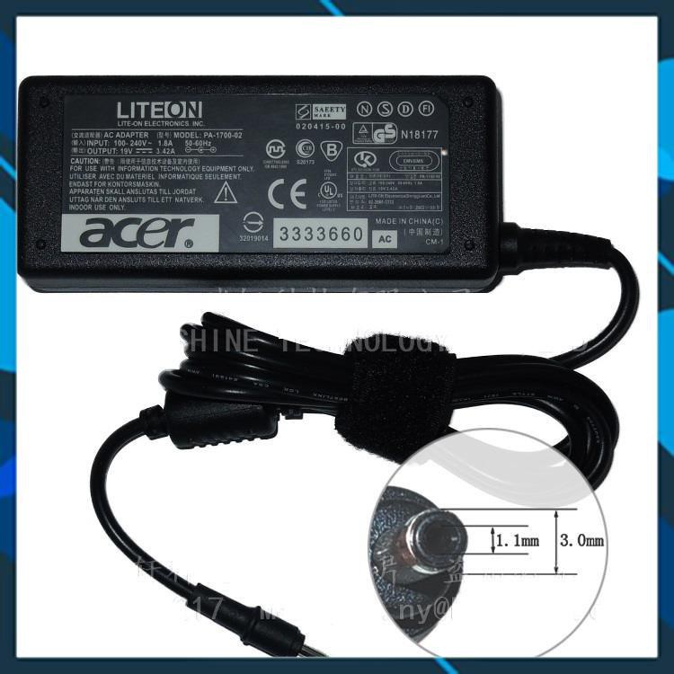 SẠC LAPTOP ACER 19V-3.42A (Đầu nhỏ) - BH12T