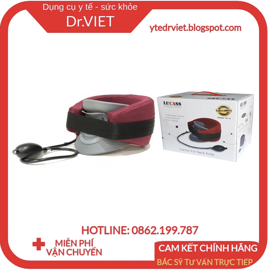 Belt cổ hơi Lucass NC-8 high cấp-đai stretchable cervical spine by Steam support hernia degeneration neck