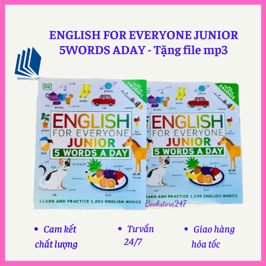 SÁCH - English For Everyone Junior, 5 words aday - tặng mp3