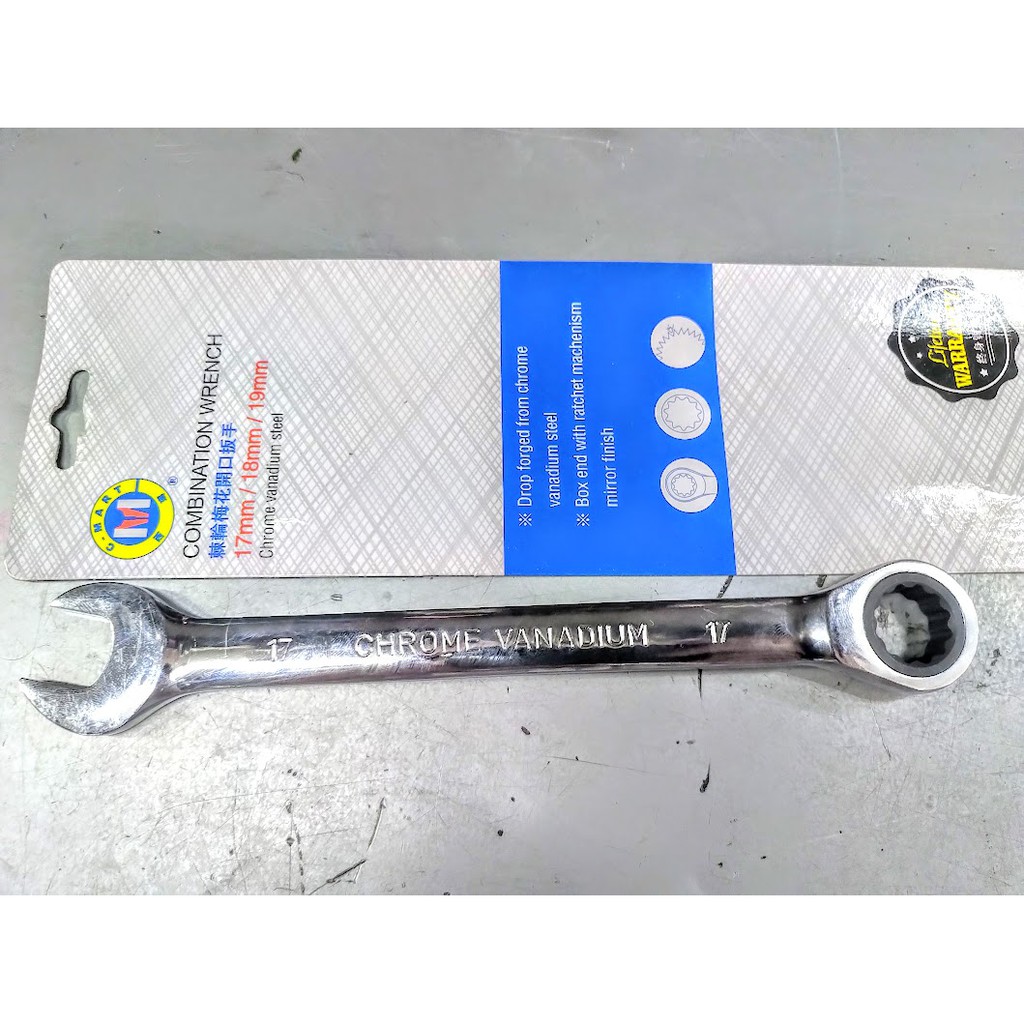 [HCM]Cờ Lê Vòng Miệng Tự Động C-mart 8mm-19mm (Cờ Lê Vòng Tự Động Cờ Lê Vòng Đảo Chiều)