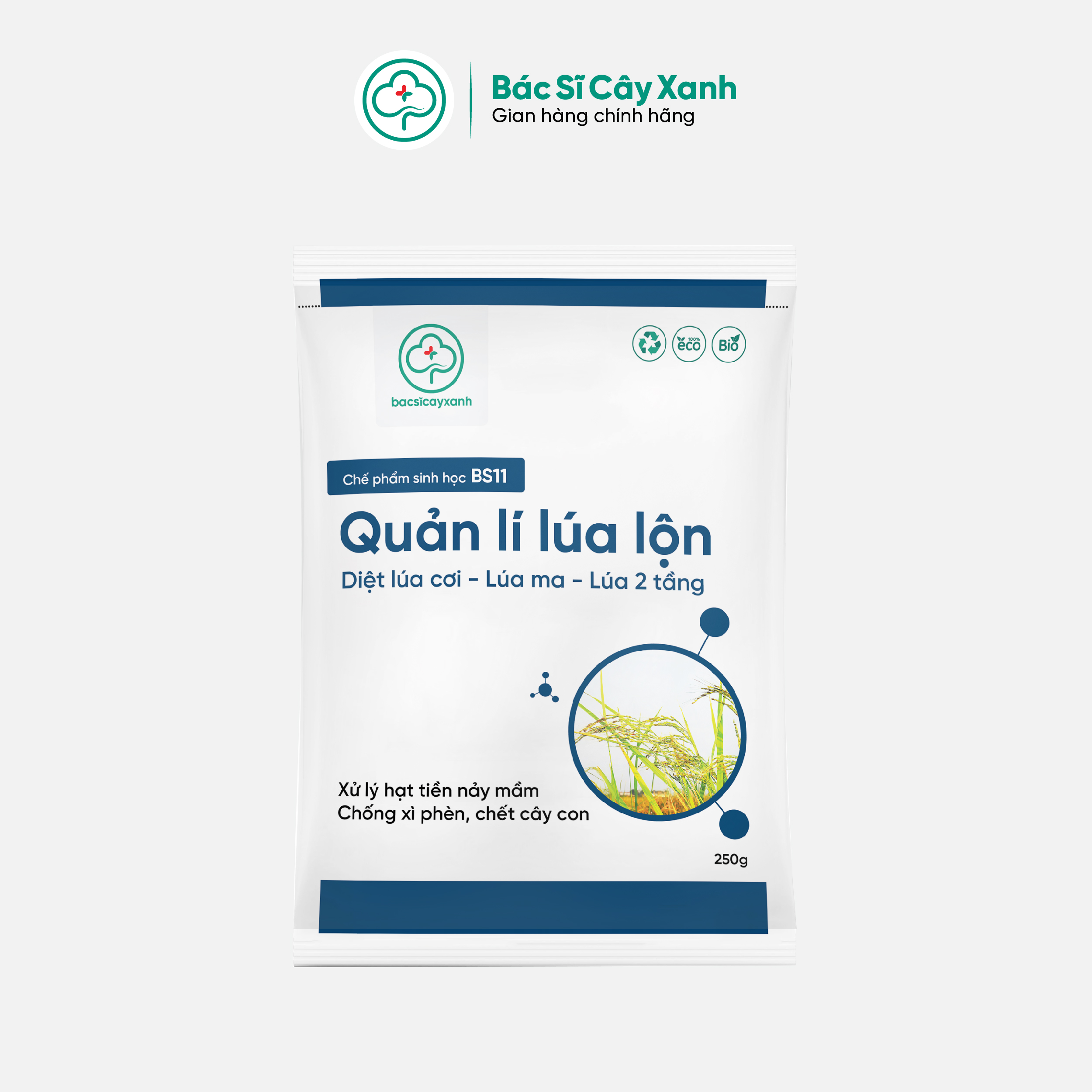 Combo 5 gói BS11 Diệt Lúa Lộn - Quản Lý Lúa Cỏ Lúa Ma Hai Tầng - Chống Xì Phèn Không Ảnh Hưởng Lúa Sạ - Bác Sĩ Cây Xanh