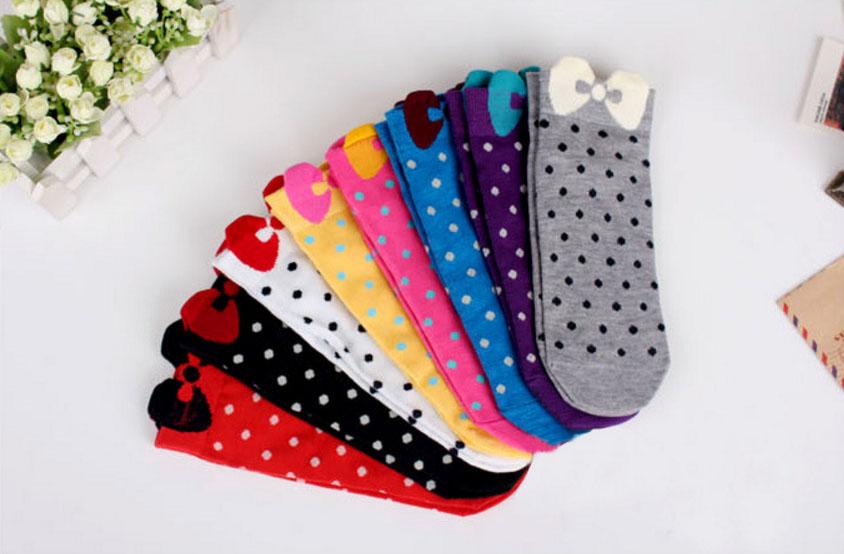 Combo 5 Vớ Chân Cho Bé Gái Hình Nơ Dễ Thương ( 4-5 tuổi)