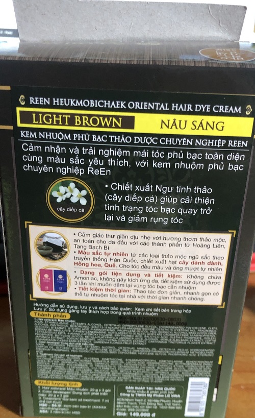 Kem Nhuộm Tóc Reen Heukmobichaek Oriental HÀn Quốc