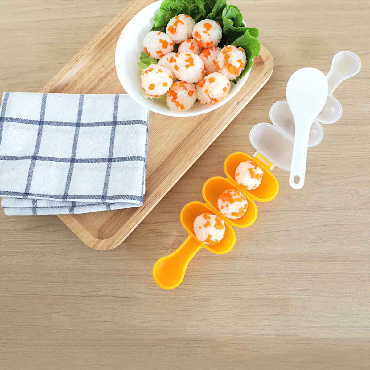 rice balls filled with spoons