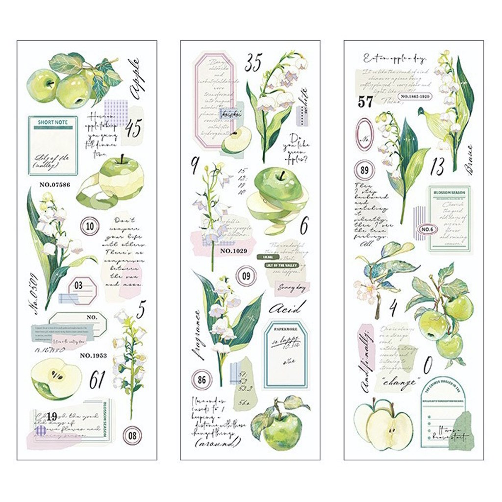 Bộ 6 tờ sticker giấy dùng để trang trí theo phong cách cổ điển