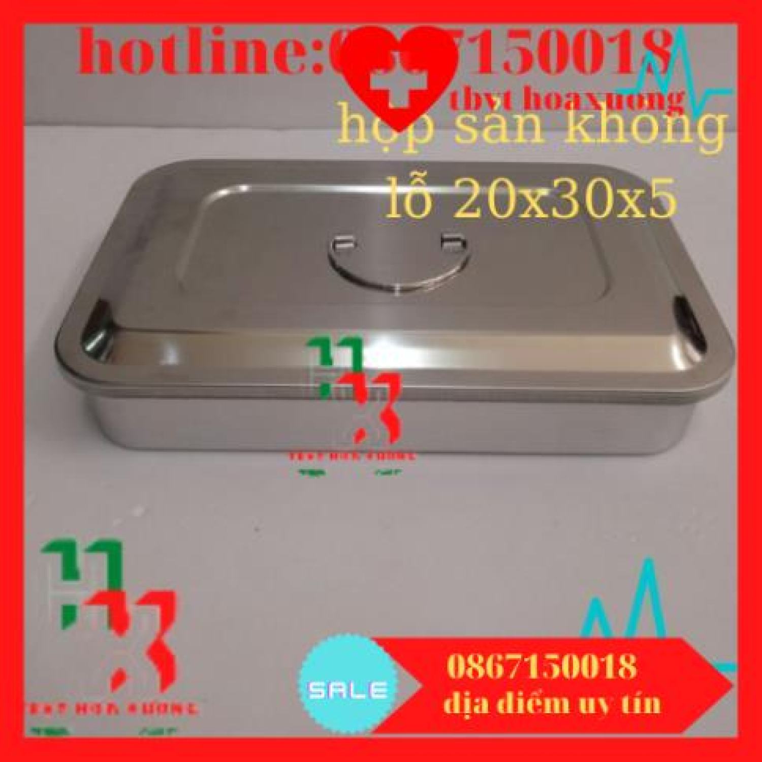 Khay đựng dụng cụ y tế kèm nắp, hộp đựng dụng cụ y tế inox chất lượng cao