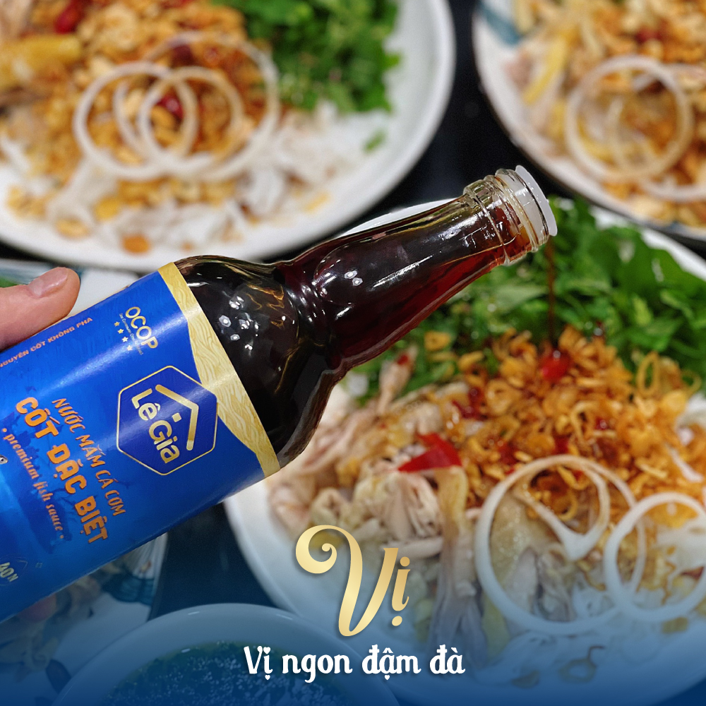 Nước mắm cốt đặc biệt Lê Gia chai thủy tinh 525ml