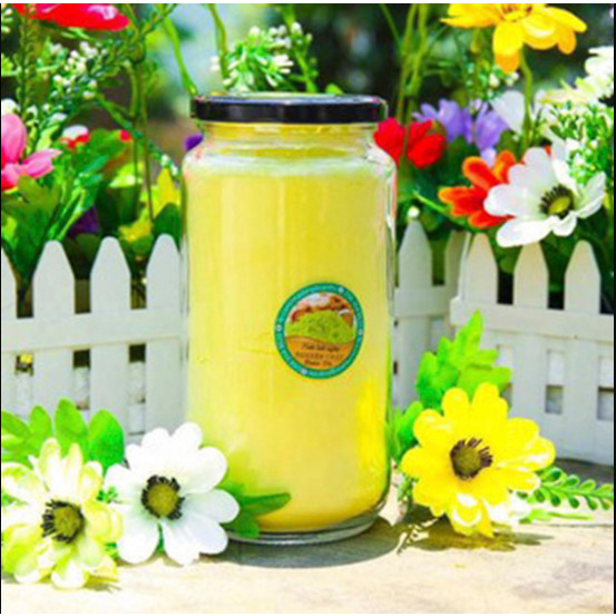 Hũ thủy tinh 1000ml nắp thiết đen