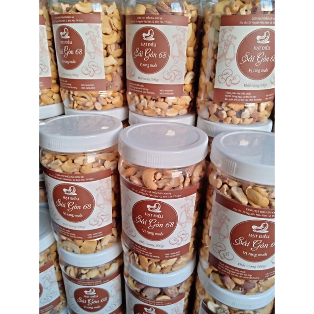 1Kg hạt điều rang muối vỡ đôi chuẩn Bình Phước vàng giòn