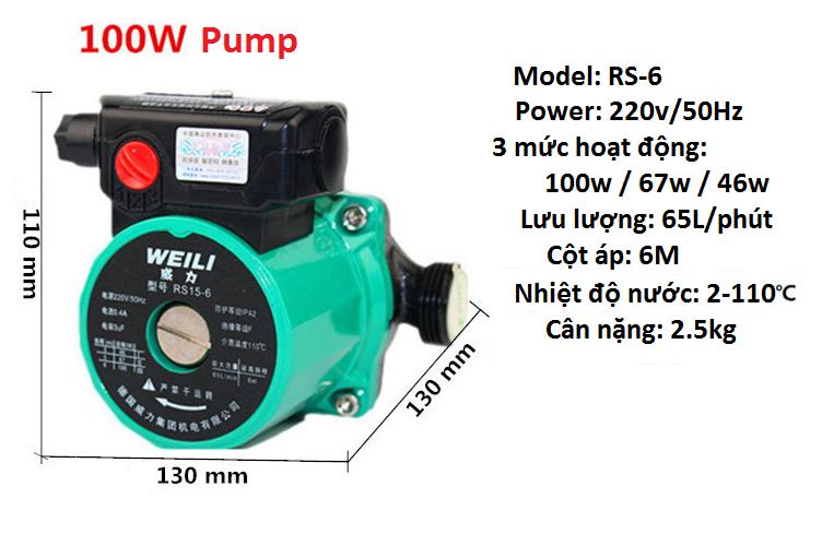 Bơm tăng áp tự động 100w