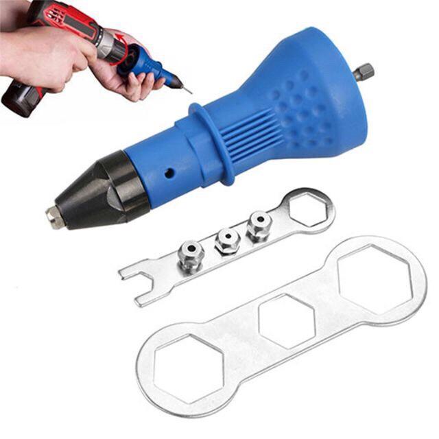 Đầu rút đinh rive gắn máy khoan
