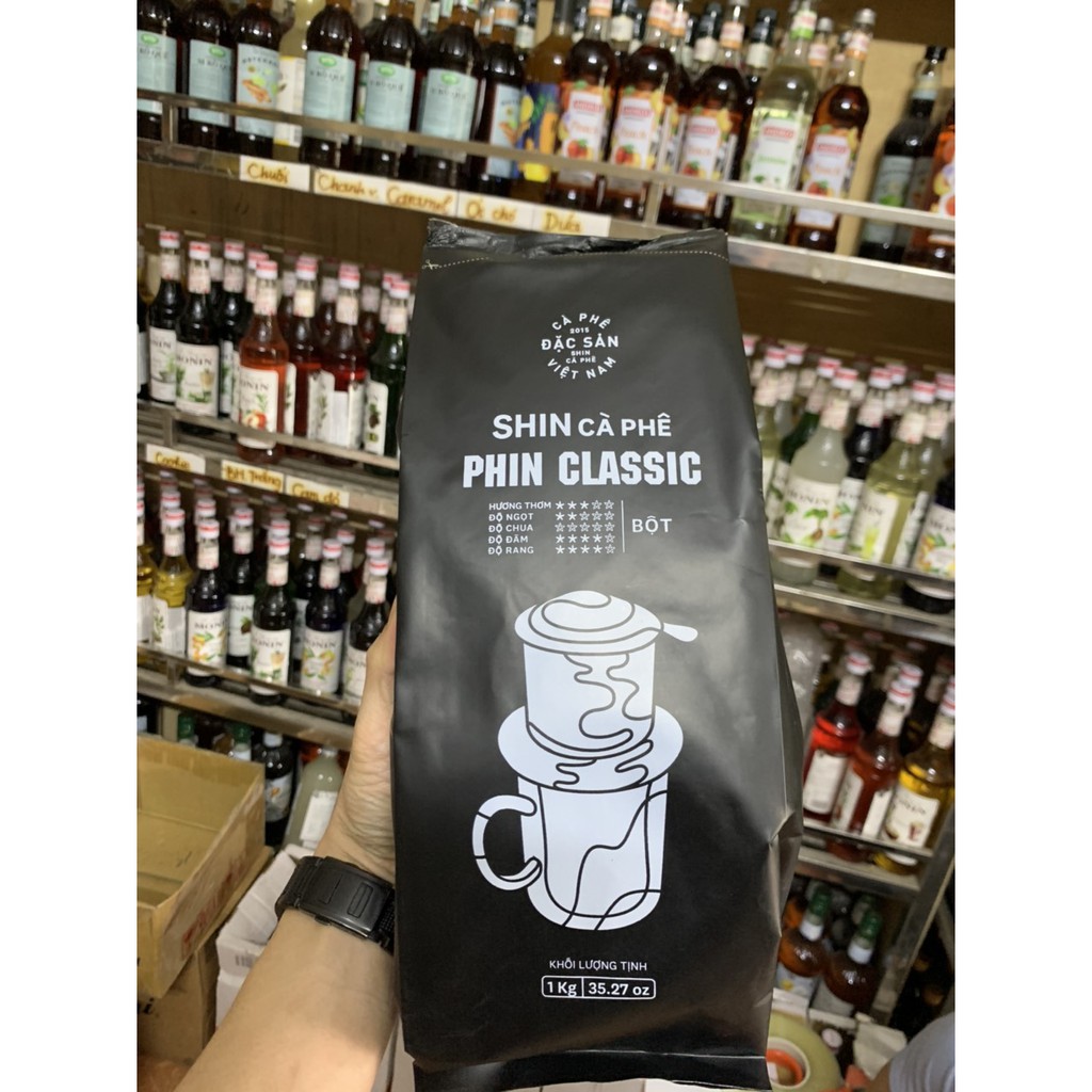 Cà phê nguyên chất pha phin shin túi 1kg - cafe bột nguyên chất