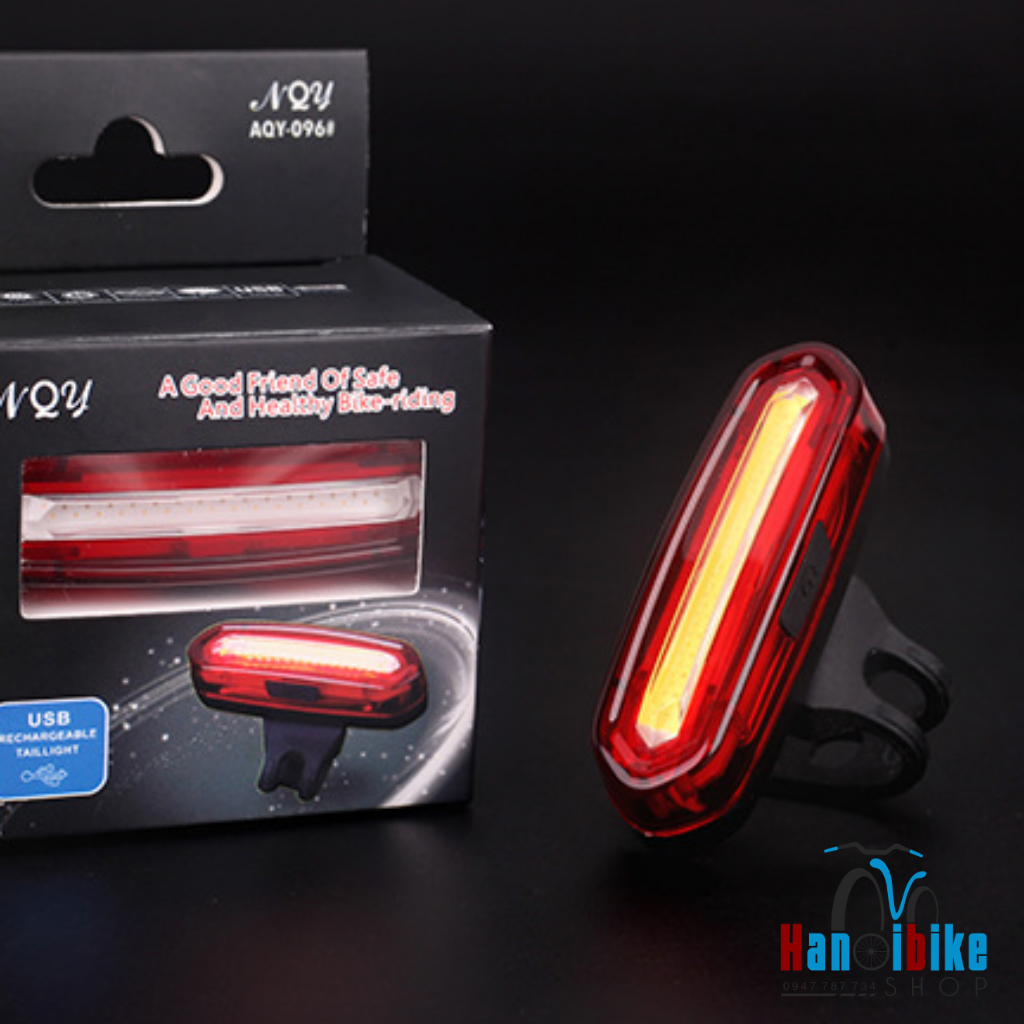 Đèn hậu xe đạp cảnh báo nháy 3 màu siêu sáng AQY 096