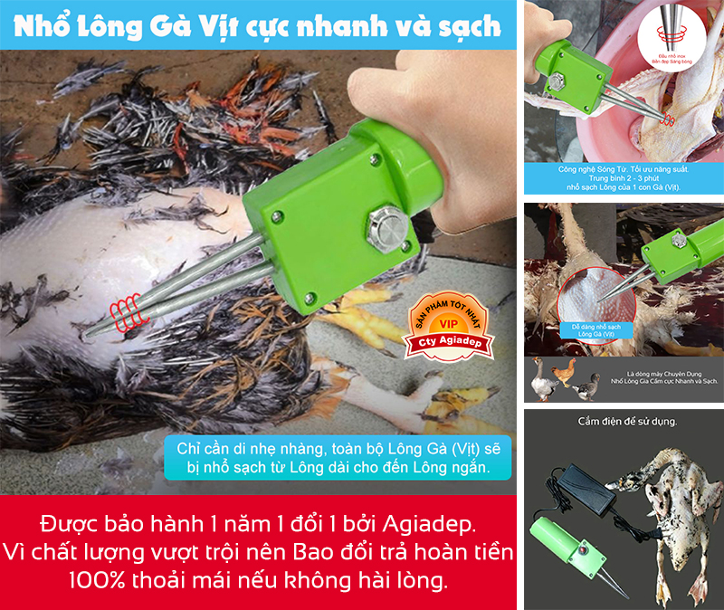 Máy vặt lông vịt lông gà nhanh chóng tiện lợi AGD-1