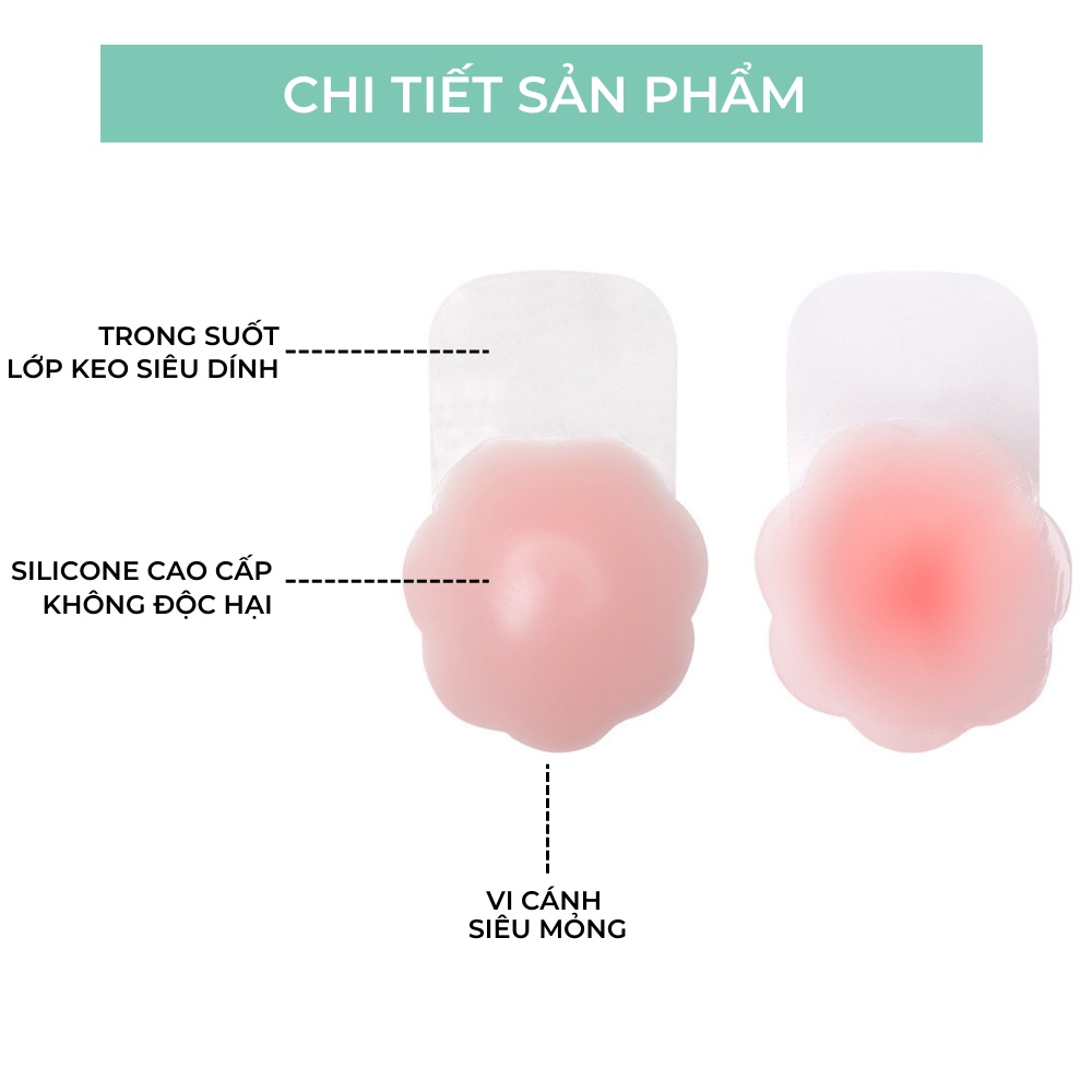 Cặp Miếng Dán Nâng Ngực Cao Cấp Tái Sử Dụng BEBECHIC