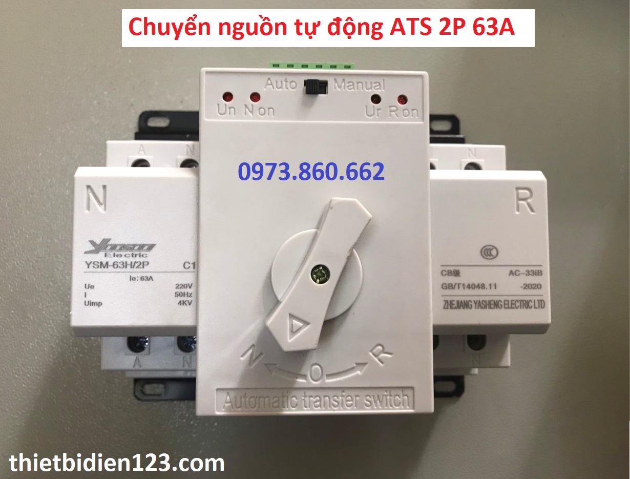 Cầu dao đảo chiều tự động ATS 2P 63A