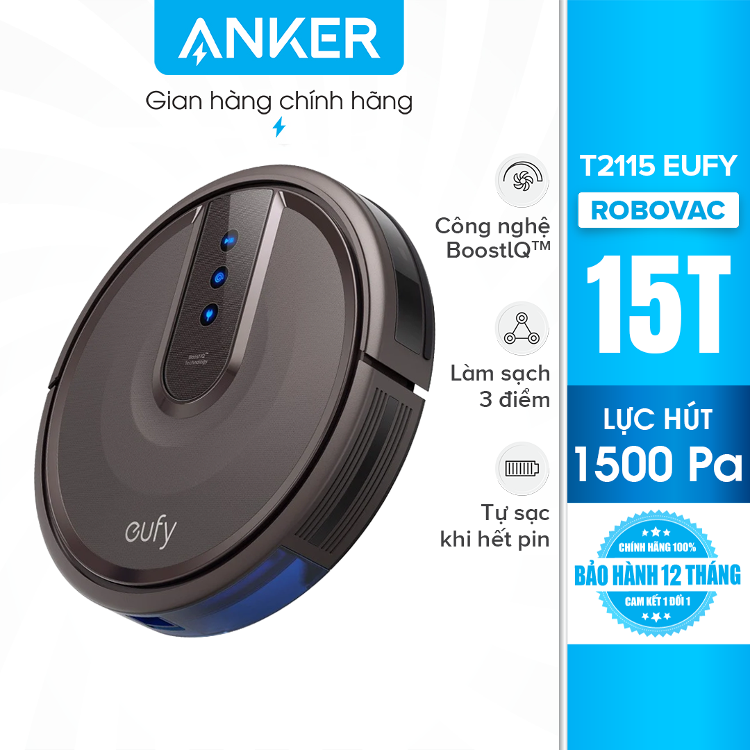 [Trả góp 0%]Máy Hút Bụi Eufy RoboVac 15T (by Anker) - T2115
