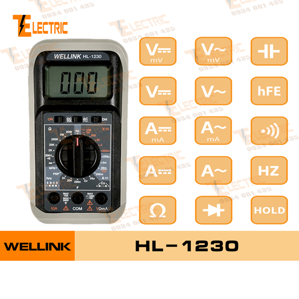 [HCM]ĐỒNG HỒ ĐO VẠN NĂNG WELLINK HL - 1230