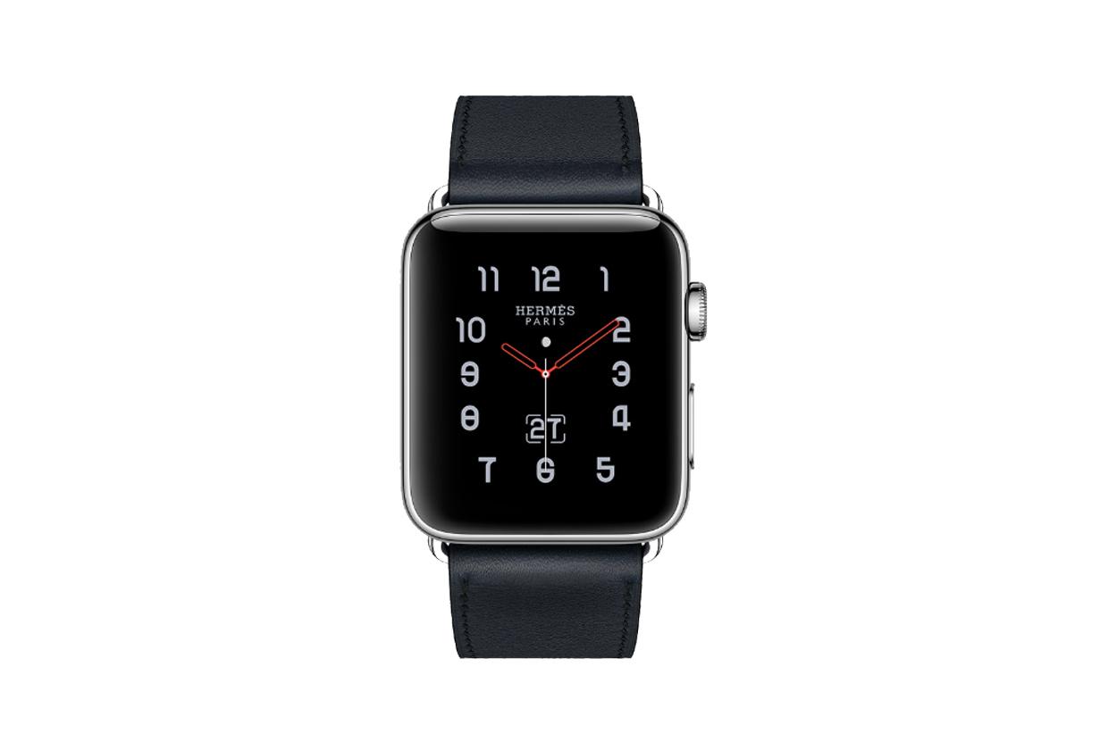 Dây đeo Apple Watch, Dây da H.E.R.M.E.S Black 42mm