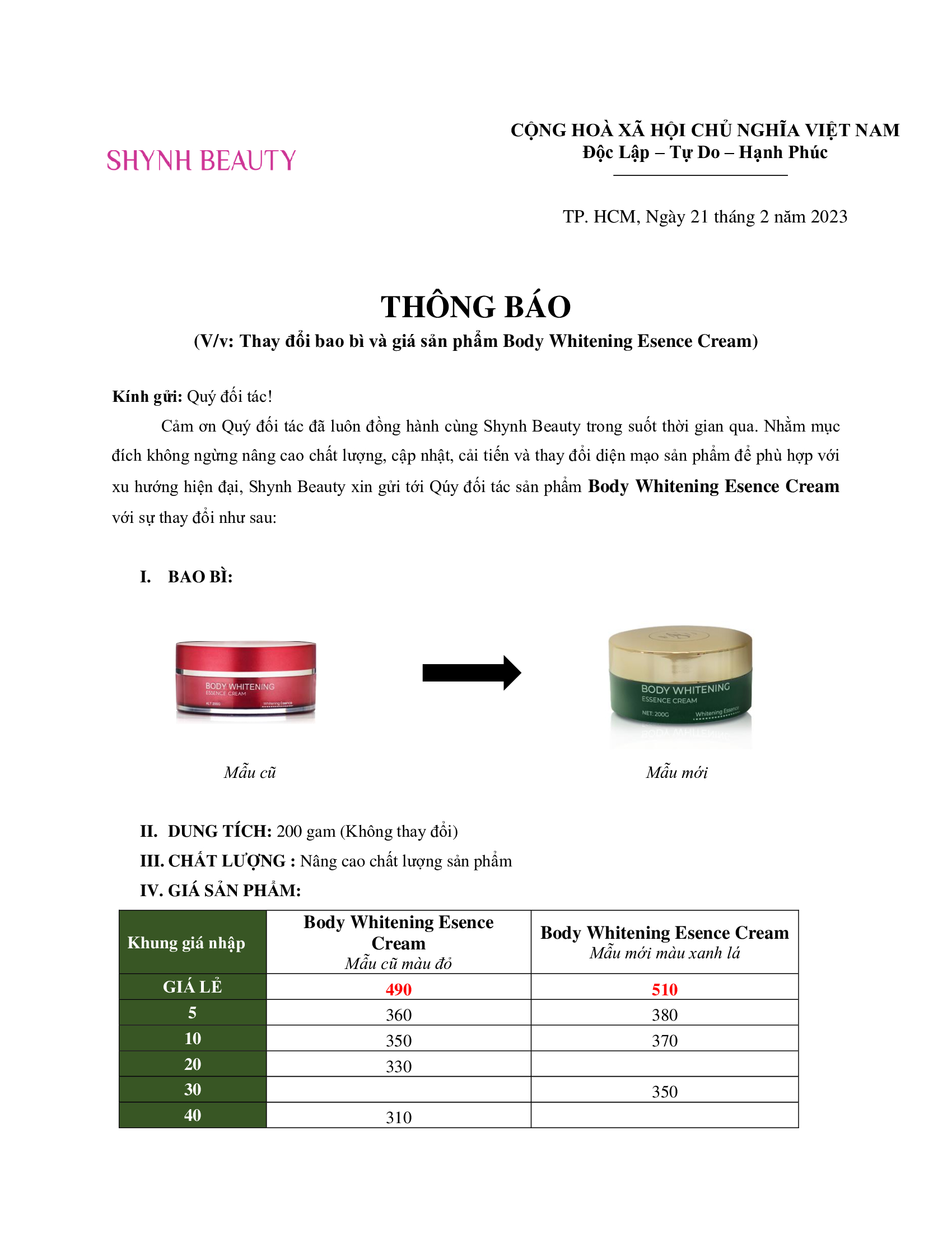 Kem Body Cốt Dưỡng Trắng Sáng Da Swhite