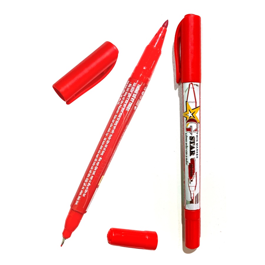 Combo 6/12 Bút Lông Dầu G-Star CD9905 2 Đầu – Mực Bền Màu, Viết Đa Năng (Không Xóa Được) - VPP No.1