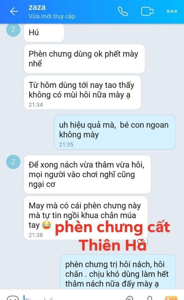 Phèn chua chưng cất trị hôi nách- hôi chân
