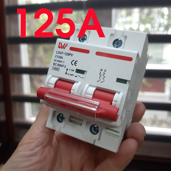 Bộ ngắt mạch CB Dc 1000v 16A 20A 25A 32A 40A 63A 125A LW chuyên dụng cho điện mặt trời