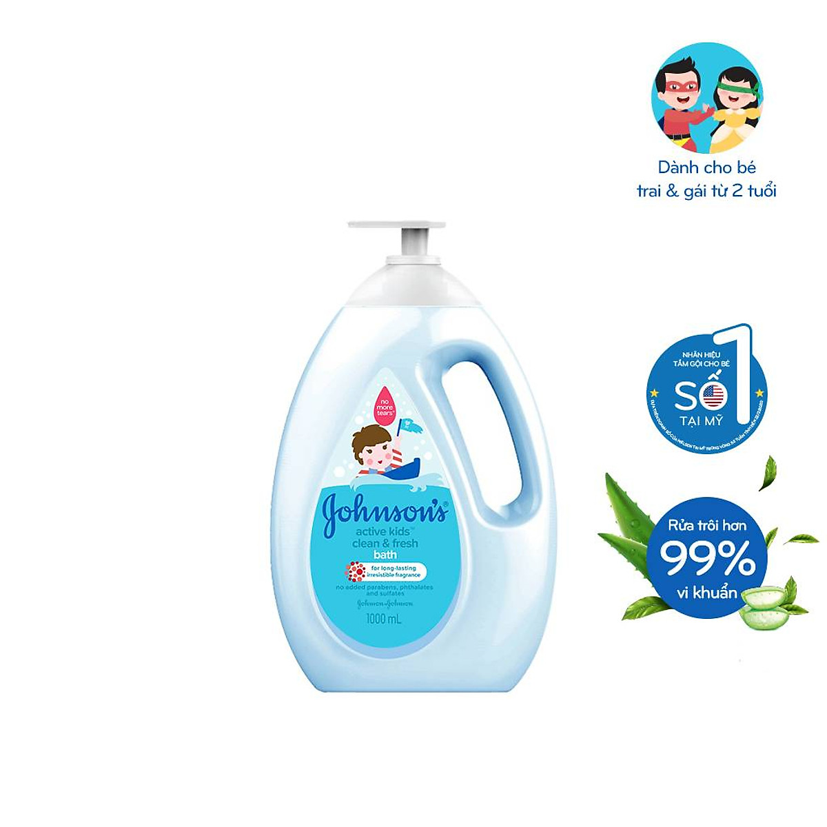 [FreeshipMAX] [HCM] Sữa Tắm Johnson's Baby Active Fresh cho Bé - Dung Tích 1000ml