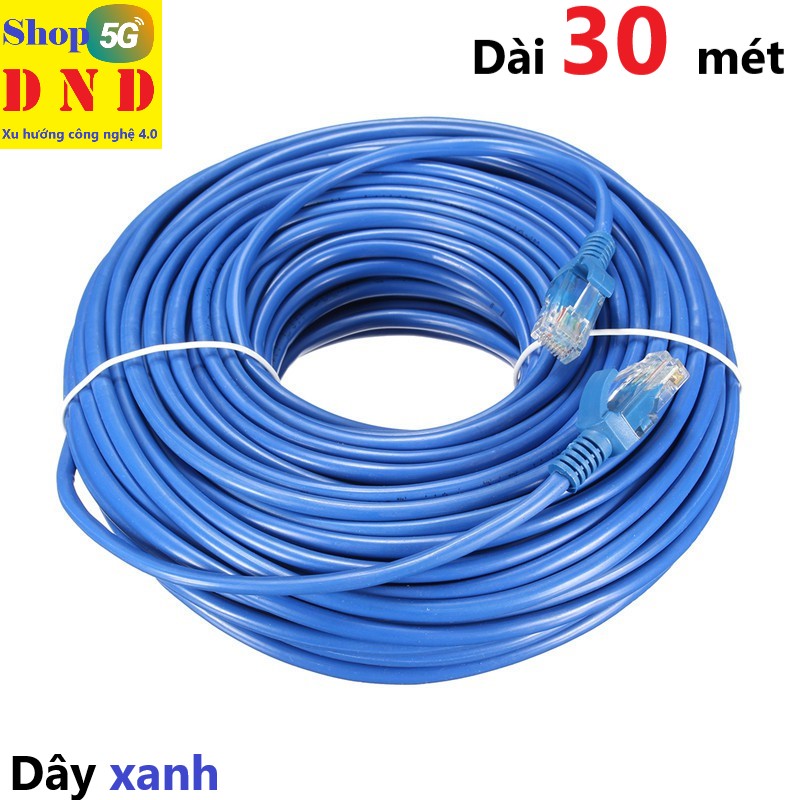 Cáp mạng 30 mét đúc sẵn 2 đầu cat5e