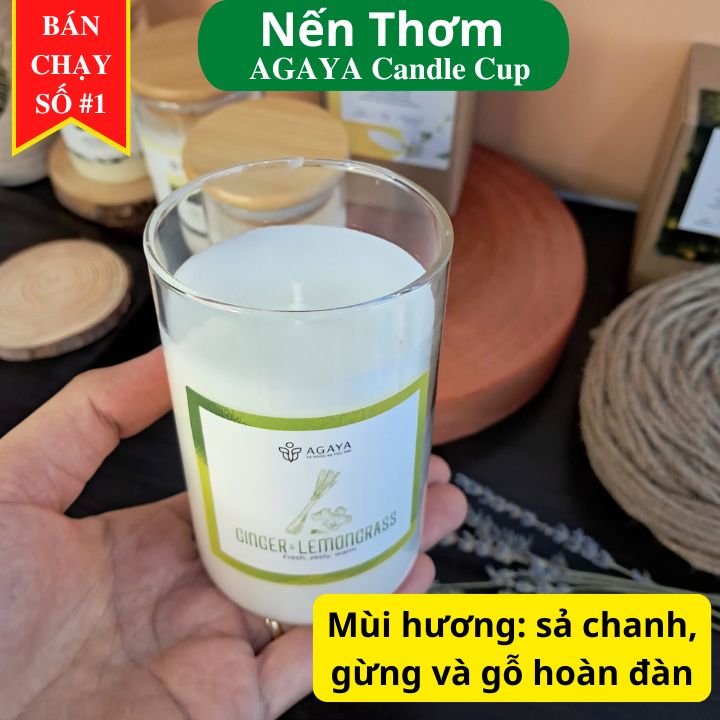 Nến Thơm khử mùi AGAYA Candle Cup - Mùi GINGERGRASS