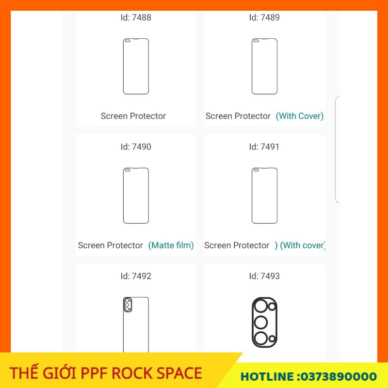 Dán màn hình PPF Oppo Reno4 ( Có Mặt trước, Mặt Sau, Full bộ theo lựa chọn) Rock Space