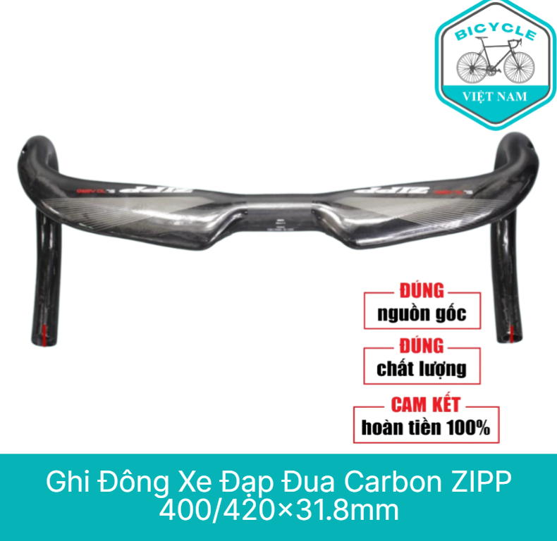 Ghi đông xe đạp đua carbon zipp 400/420x31.8mm - phong cách chuyên nghiệp, hiệu suất cao
