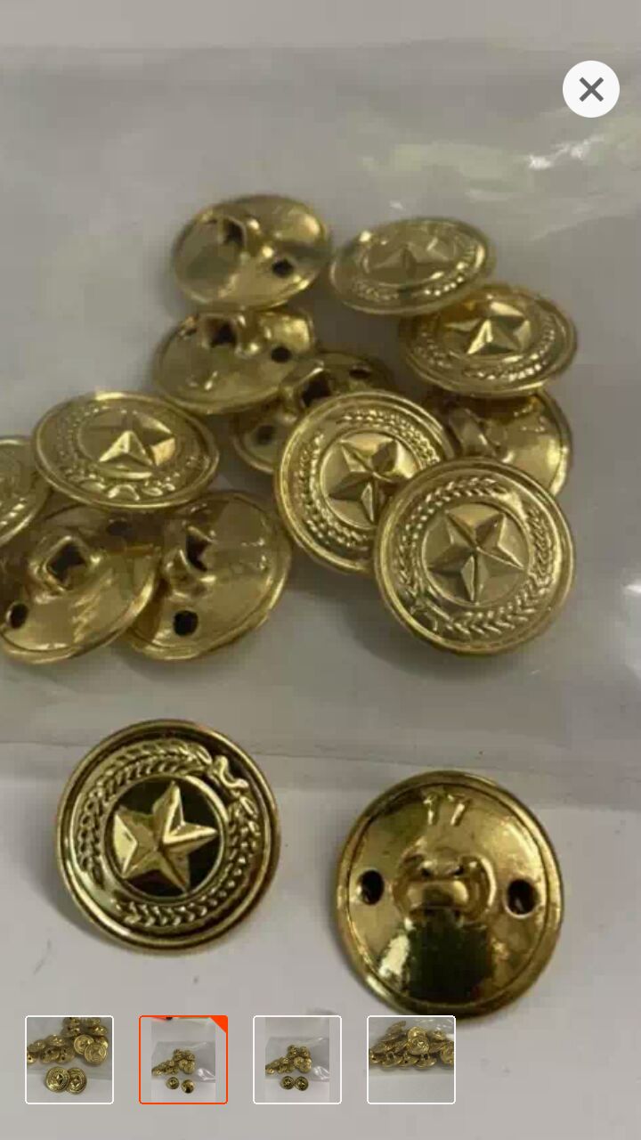 Bộ 10 cúc áo sơ mi - size 1,2_1,5cm chất liệu Đồng