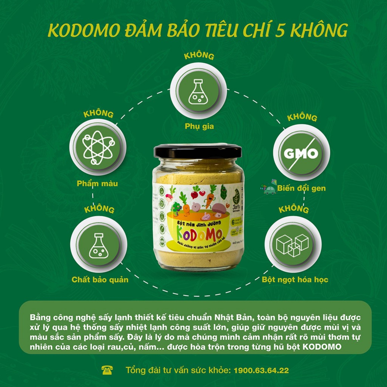 Hạt nêm Kodomo 90g cho bé ăn dặm. Date 2025
