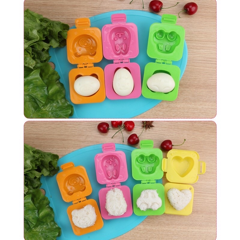Bộ 6 khuôn cơm hình thú cho bé ăn dặm kiểu nhật