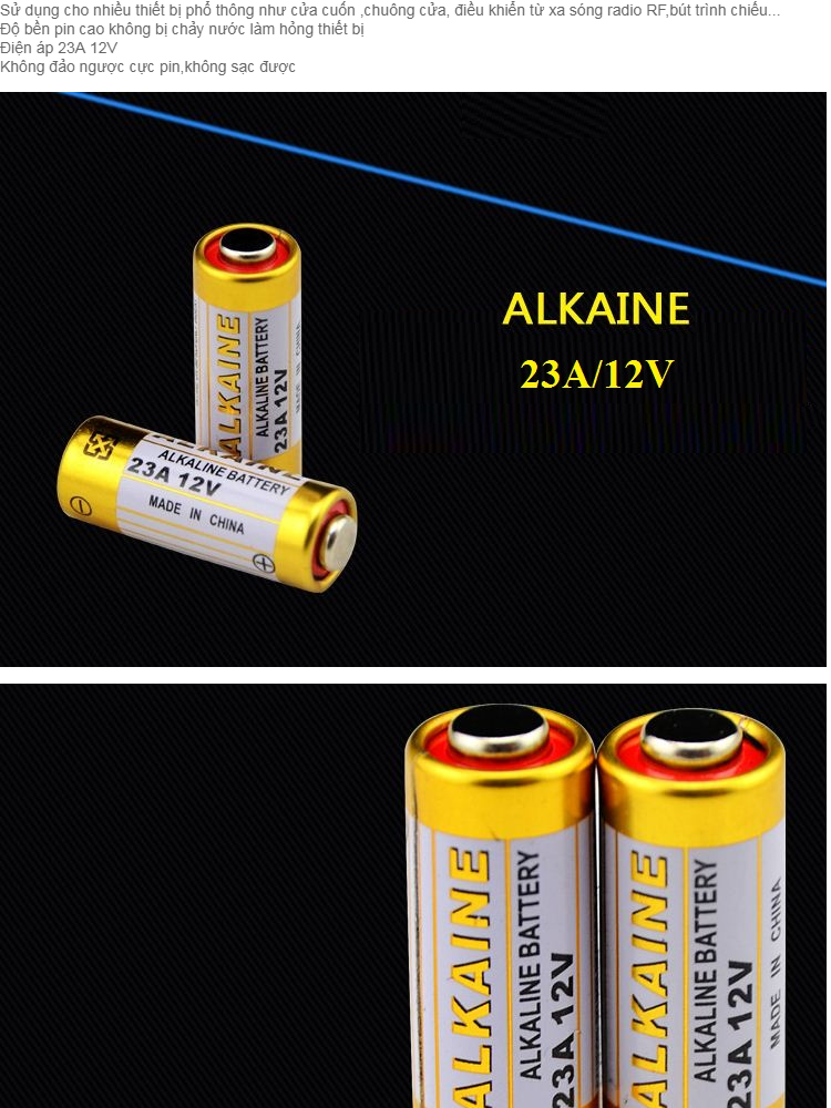 cặp 2 viên pin ANKALINE cao cấp 12V 23A