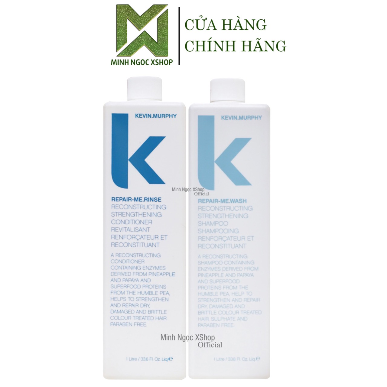 Dầu gội xả phục hồi tóc hư tổn Kevin Murphy Repair Me 1000ML chính hãng