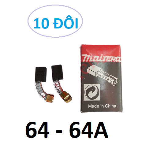 10 đôi chổi than 64 dùng cho máy khoan bắn vít makita - mkt 64