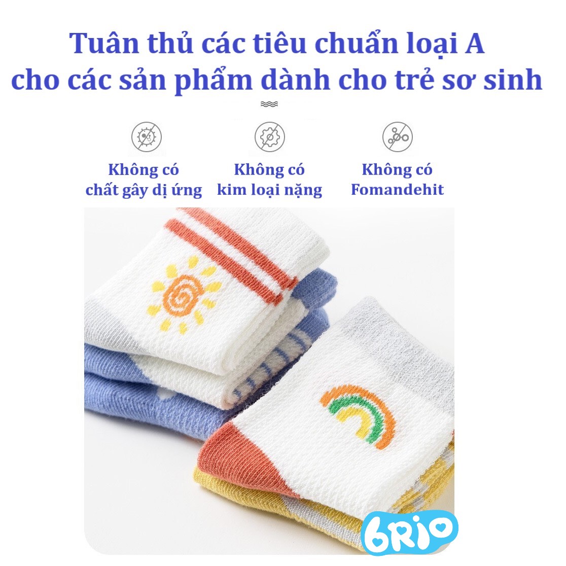 Set 5 đôi tất thu đông điều hòa cho bé 0-5 tuổi