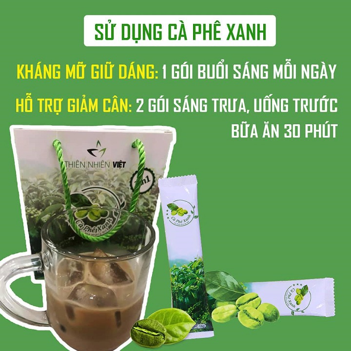 Cà phê xanh kháng mỡ giảm cân 30 gói/ hộp
