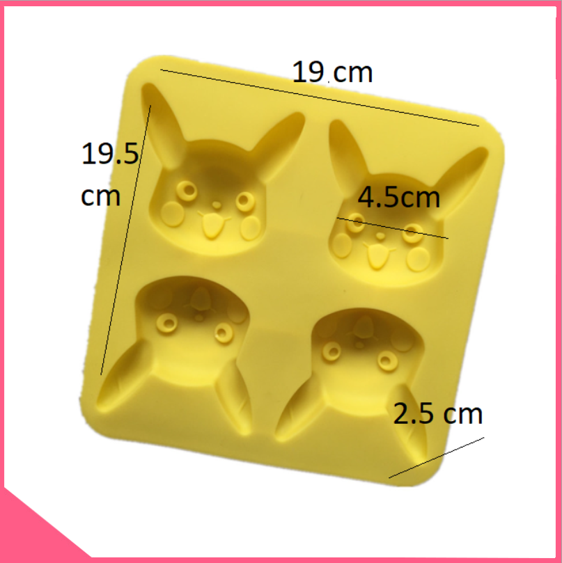 Khuôn silicon làm rau câu pikachu