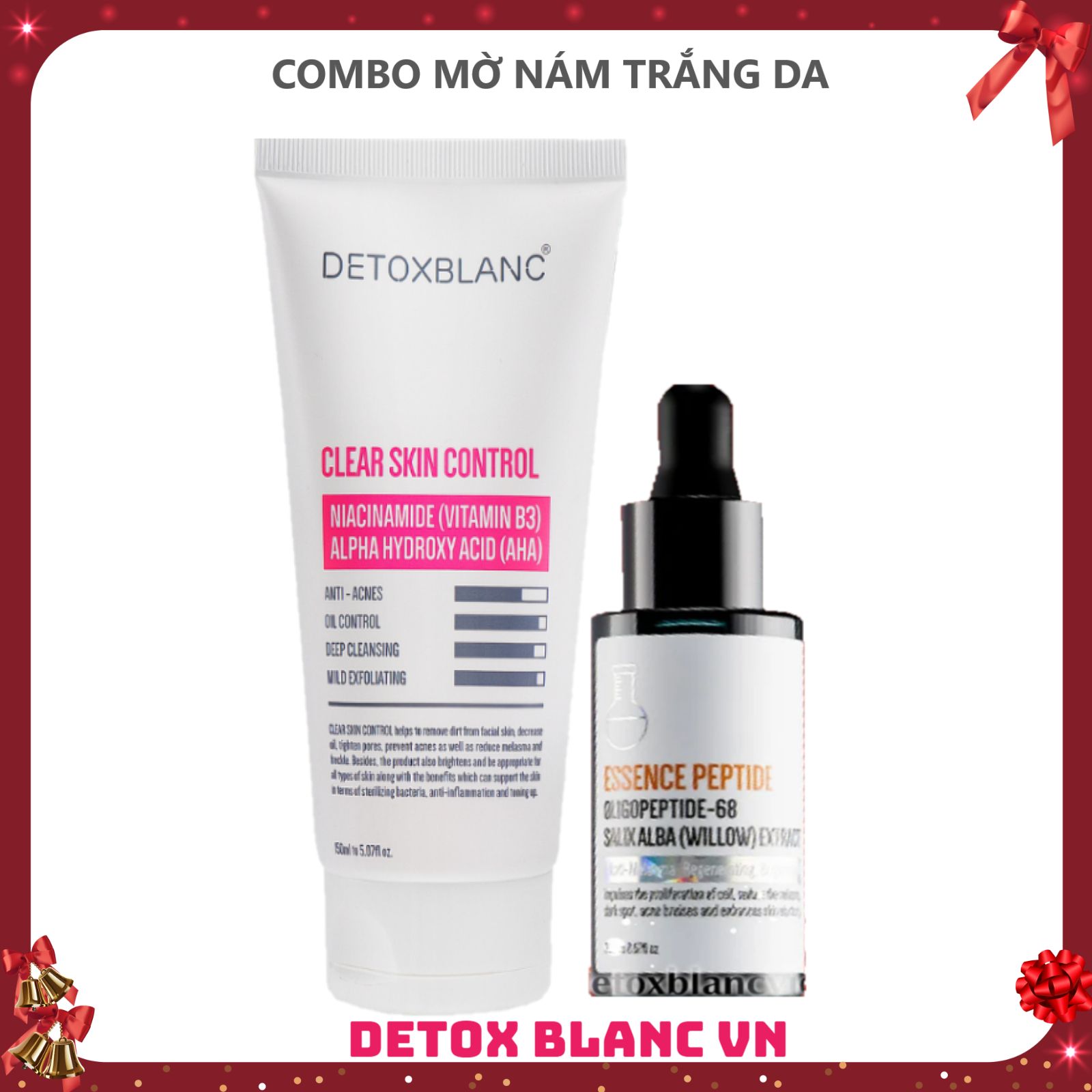 [Chính hãng]Combo cải thiện nám tàn nhang và dưỡng trắng da Detoxblanc