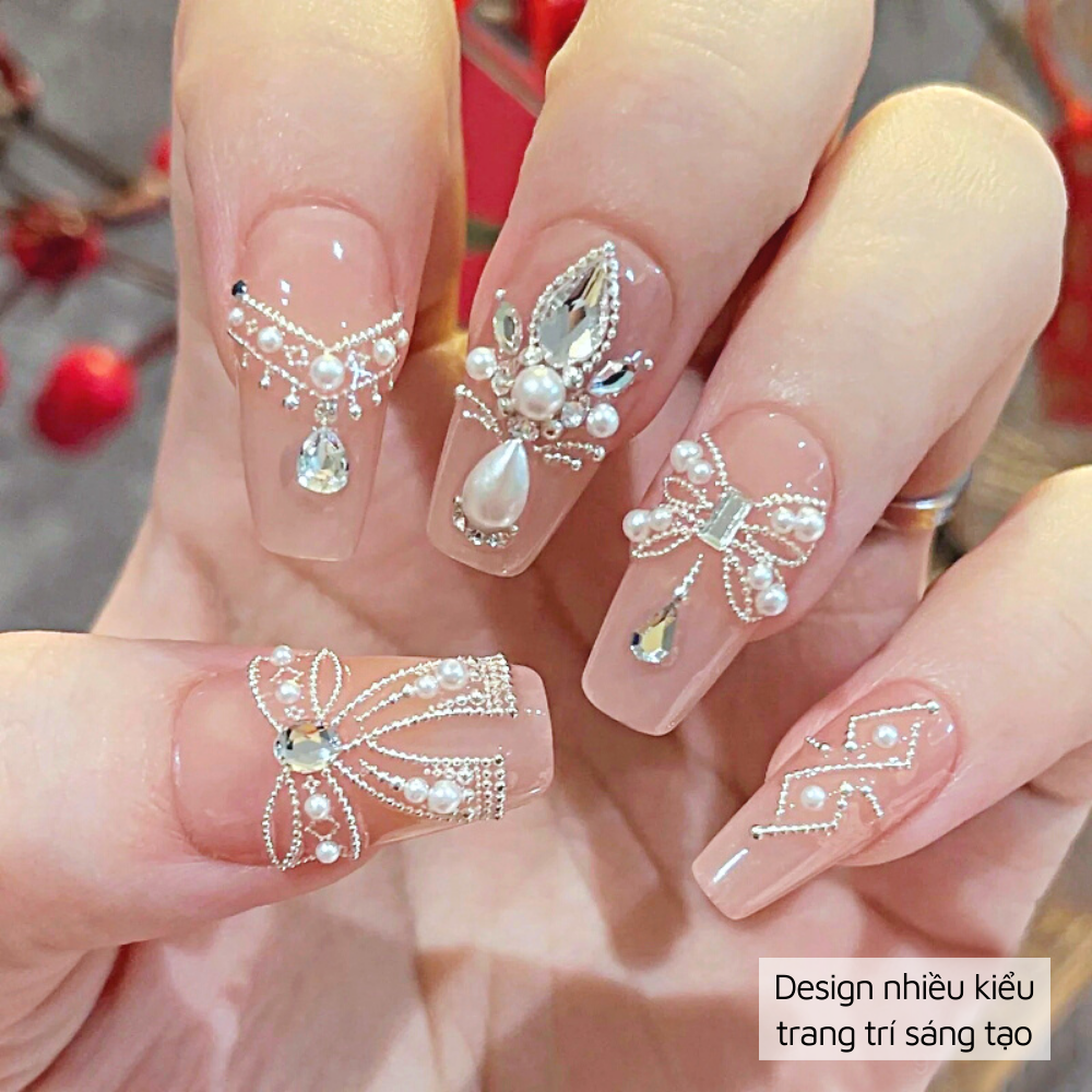Bi nail mini màu bạc trang trí móng NGHI THẢO