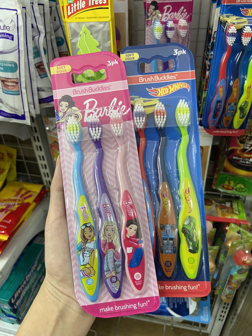 Set 3 bàn chải đánh răng Firefly bảo vệ nướu cho bé