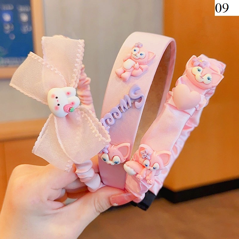 Set 3 băng đô cài tóc quà tặng gấu dâu sinh nhật bạn gái/ nữ/ người yêu/ bạn thân gấu lotso thỏ tím