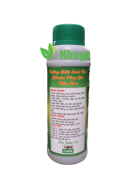 Phân bón tăng trưởng nấm rơm Bioted 250ml