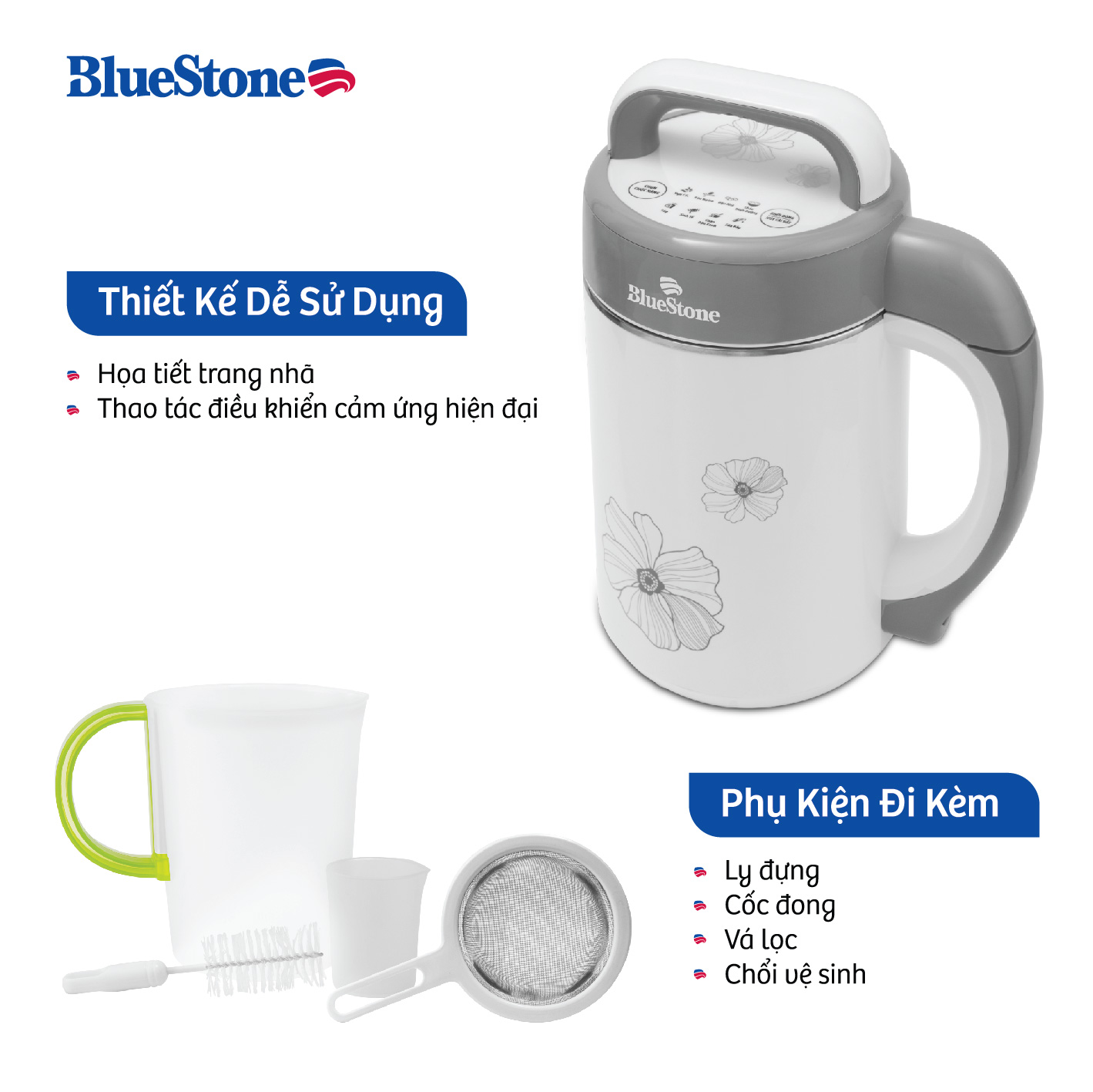 Máy làm sữa đậu nành BlueStone SMB-7328 1.2L
